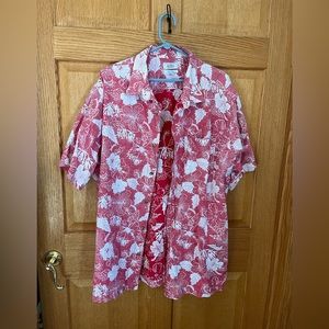 Croft&barrow Linen/ cotton blend, Hawaiian print shirt
